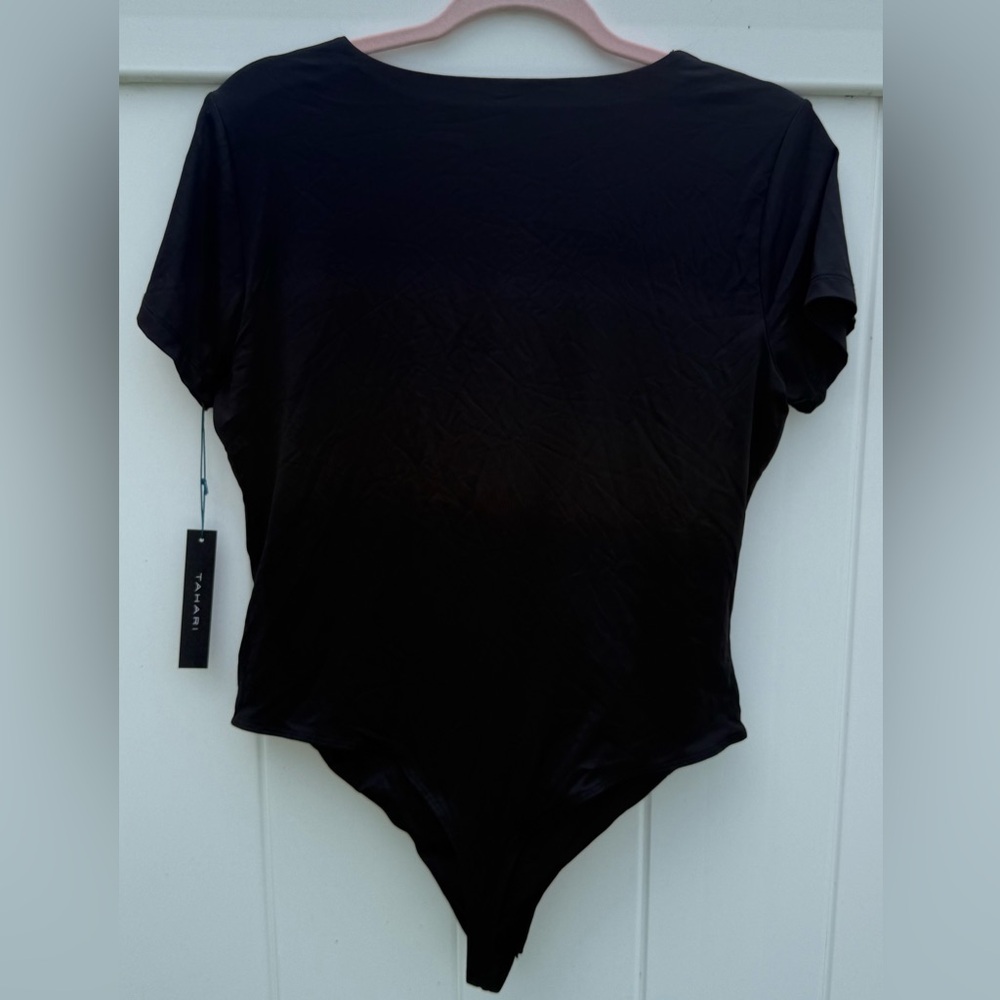 Tahari Modern Essentials Black Short Sleeve Women's Bodysuit.  Size XL.  NWT. - Picture 8 of 8